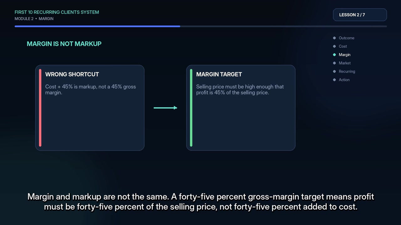 Lesson 2: Price Jobs Profitably training preview